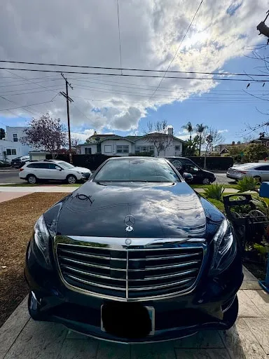 Mercedes-Benz S-Class after detailing, front view, customer photo